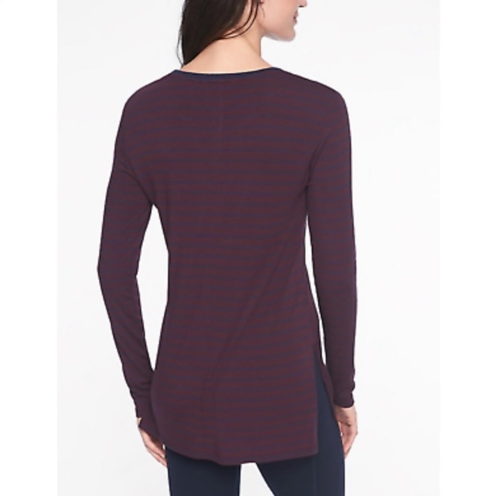ATHLETA Long Sleeve Threadlight Stripe Layering Top - Picture 3 of 9